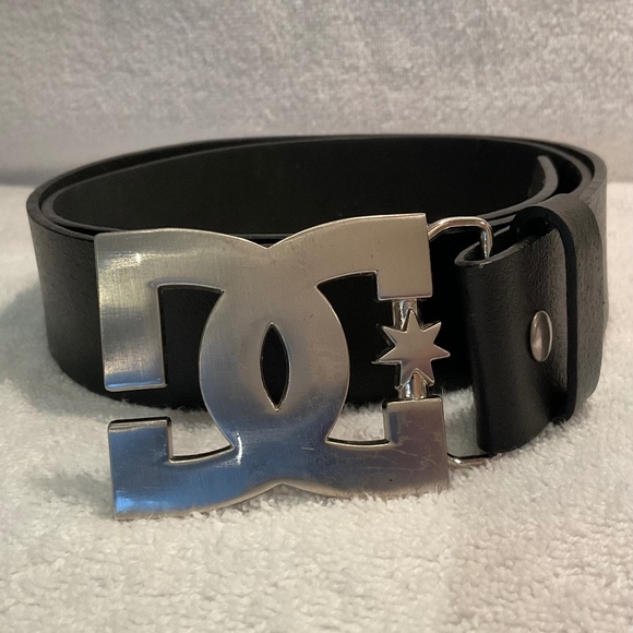 Guess Accessories - DC Shoes and Guess Black Genuine Leather Belt Size 38